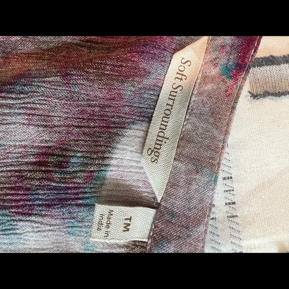 Soft Surroundings Watercolor Floral Maxi Dress, M Tall - Picture 4 of 8